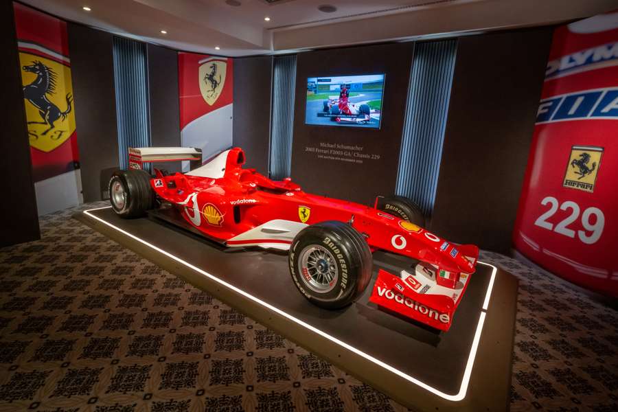 Michael Schumacher won five races with this car during Formula One season 2003