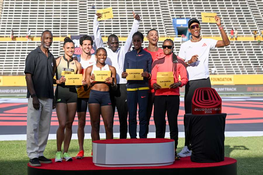 El Grand Slam Track, con sus últimos triunfadores.