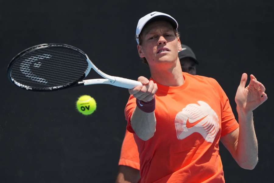 Jannik Sinner beim Training für die Australian Open 2026