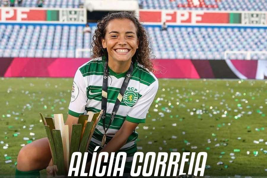 Alícia Correia era a única que estava no plantel do Sporting