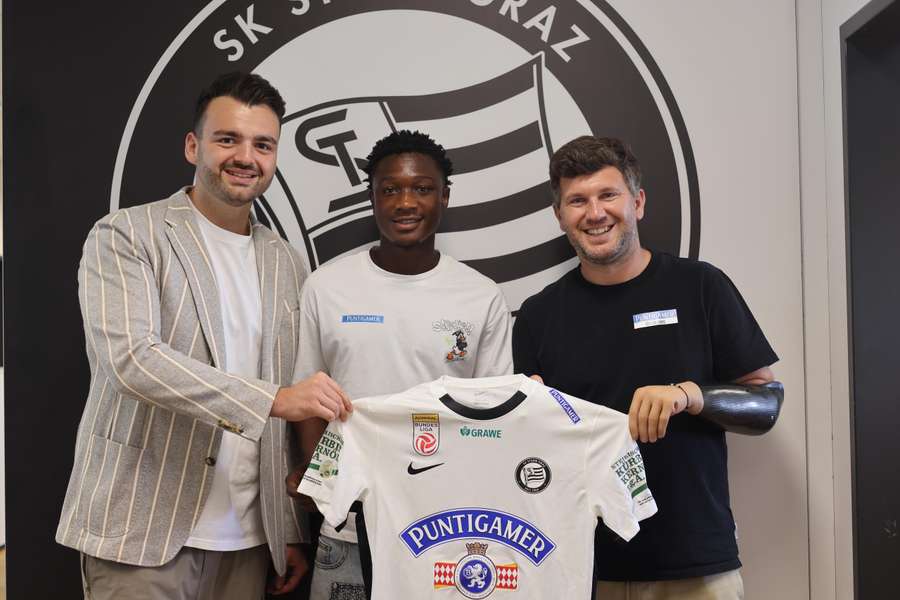 Lord Afrifa at his new club Sturm Graz