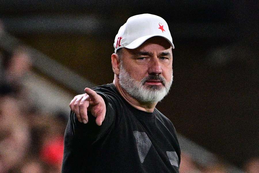 Trenér Slavie Jindřich Trpišovský. Trenér Slavie Jindřich Trpišovský.