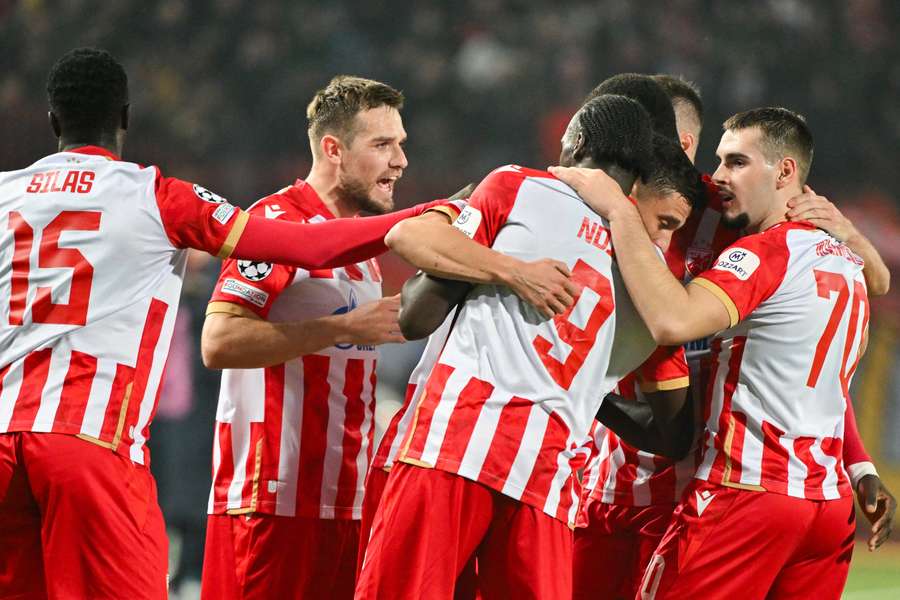 Los locales celebrando uno de sus goles
