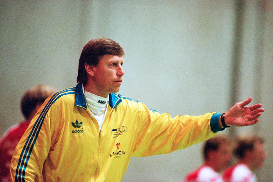 Johansson stod i spidsen for Sverige i massevis af kampe mod Danmark, her i 1993, hvor det blev til dansk sejr på 26-22.