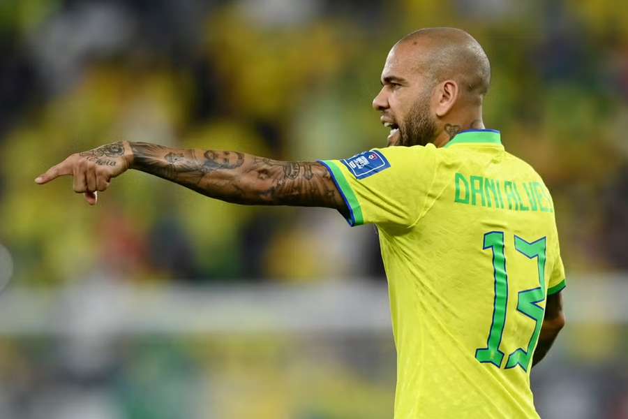 Dani Alves played for Brazil during the World Cup in Qatar