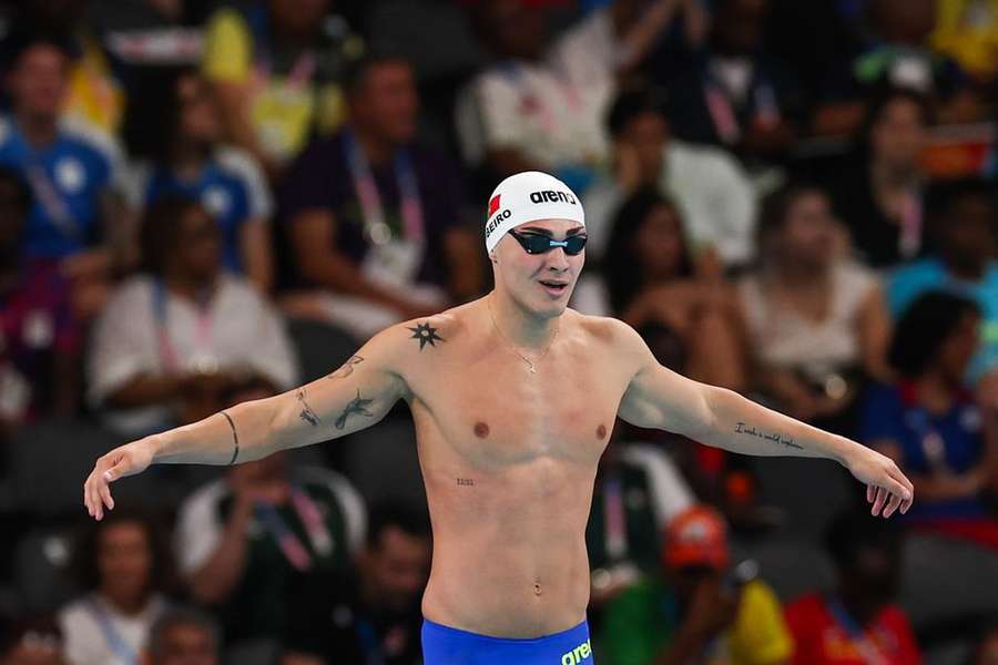 Diogo Ribeiro fixou novo recorde nacional dos 50 metros livres em 21,59 segundos Diogo Ribeiro fixou novo recorde nacional dos 50 metros livres em 21,59 segundos