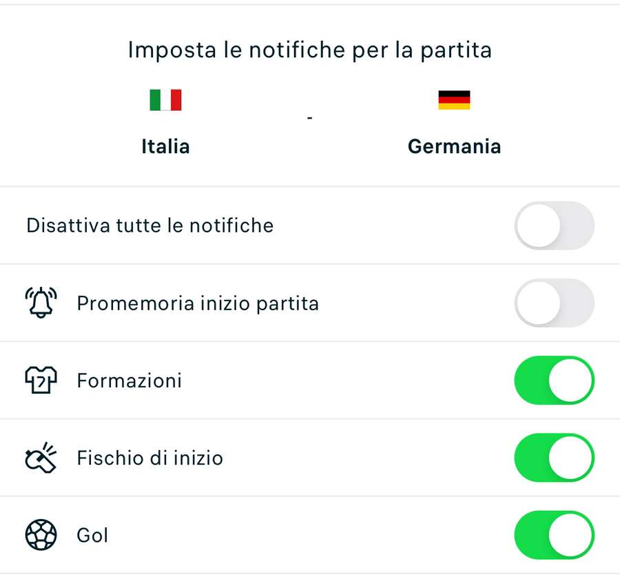 Notifiche personalizzate. Notifiche personalizzate.