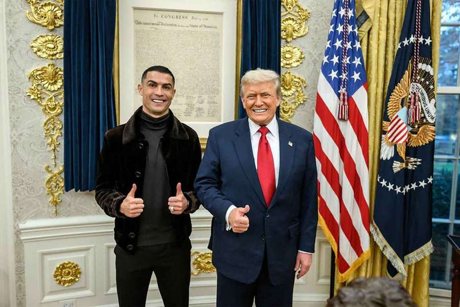 Cristiano Ronaldo și Donald Trump la Casa Albă Cristiano Ronaldo și Donald Trump la Casa Albă