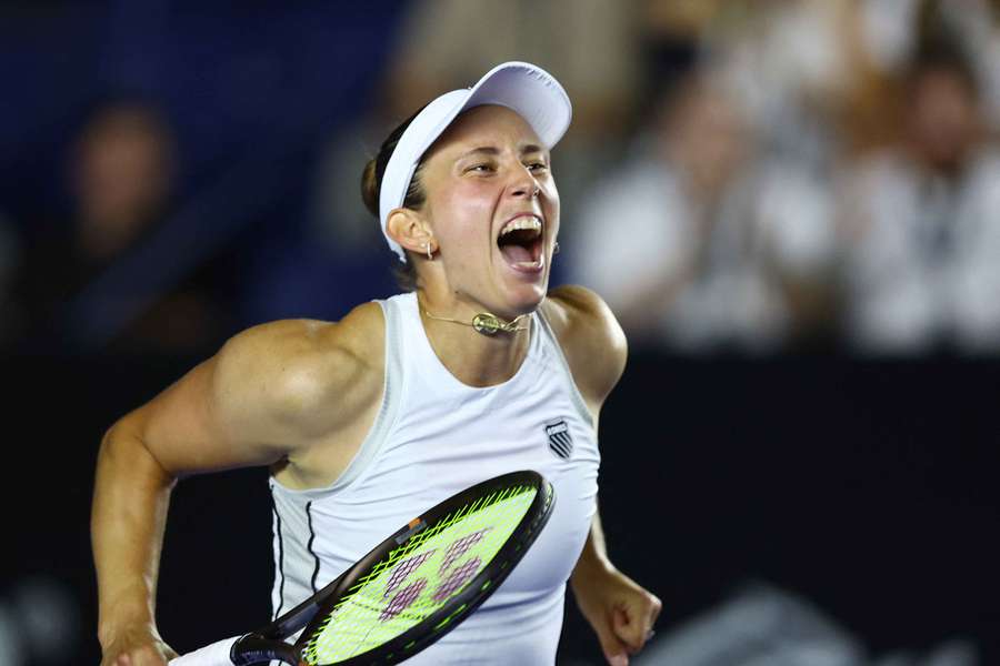 Elise Mertens świętująca awans do finału w Monterrey Elise Mertens świętująca awans do finału w Monterrey