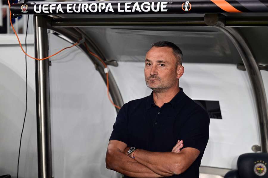 Franck Haise sur le banc niçois en Ligue Europa.
