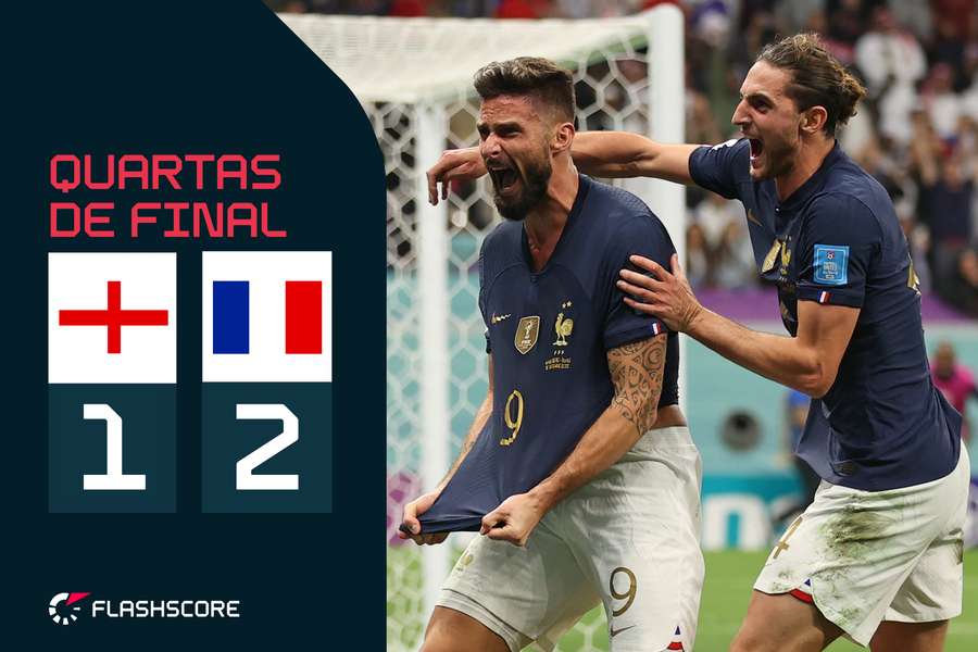 Giroud marcou o gol que colocou a França em mais uma semifinal