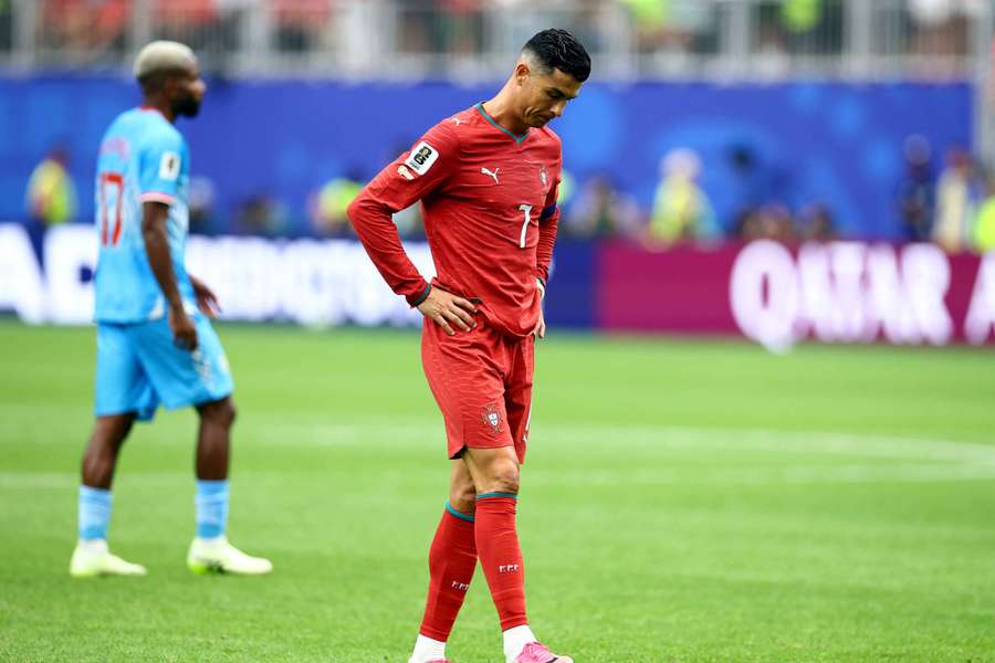 Ronaldo insatisfeito com o empate