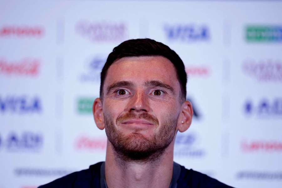 Scotland's Andy Robertson during a press conference Scotland's Andy Robertson during a press conference