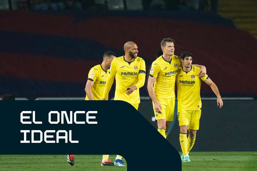 Sorloth y los jugadores del Villarreal
