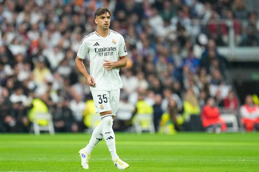 Raúl Asencio, en el Bernabéu