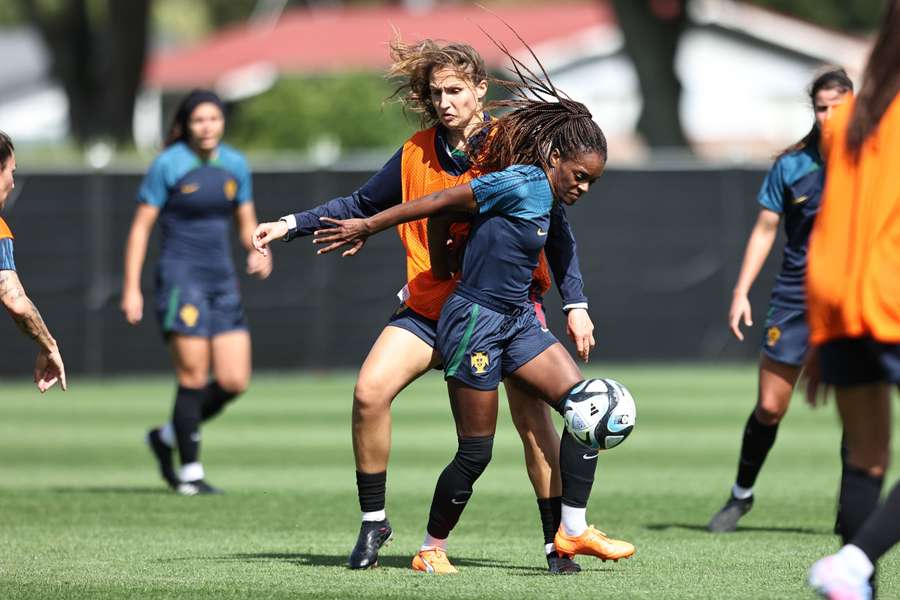 Diana Silva durante o treino