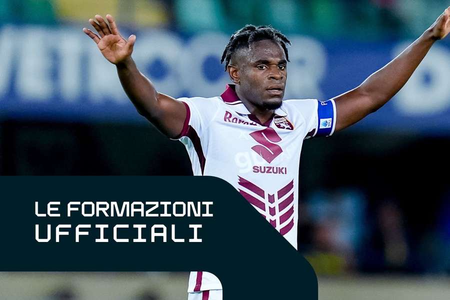 Duvan Zapata in azione con il Torino