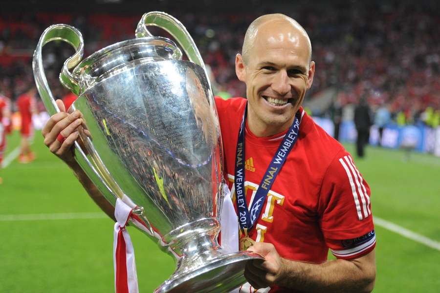 Efter Wembley-finalen i 2013 var Arjen Robben og FC Bayern de strålende vindere.