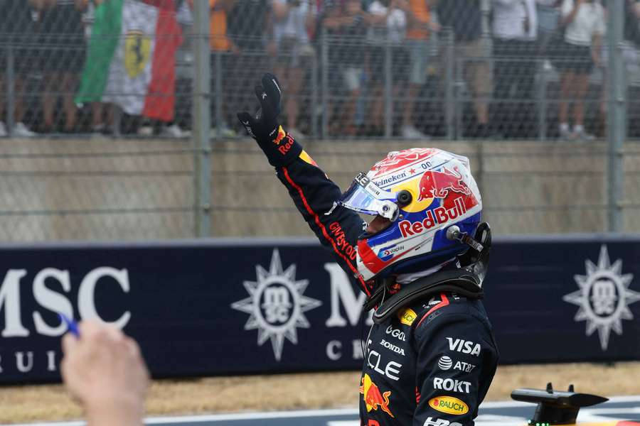 Verstappen celebrates his win