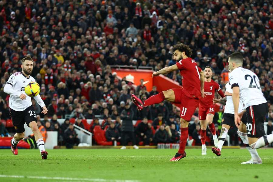 Mohamed Salah scored twice against United