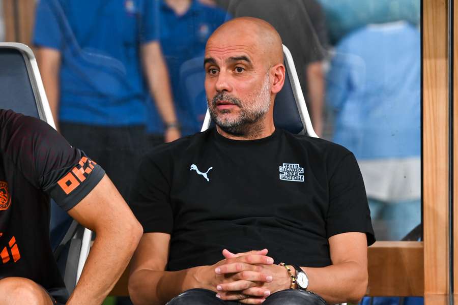 Guardiola durant la tournée d'été de son club.
