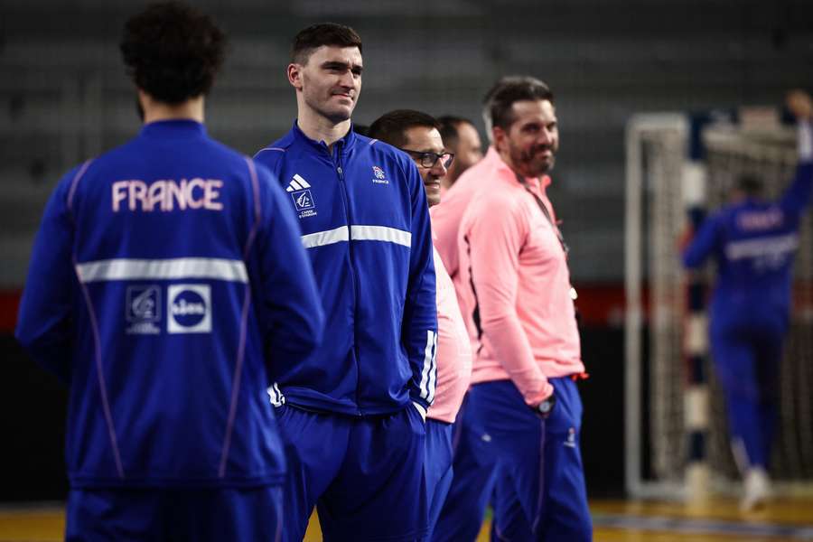 Ludovic Fabregas et l'équipe de France.