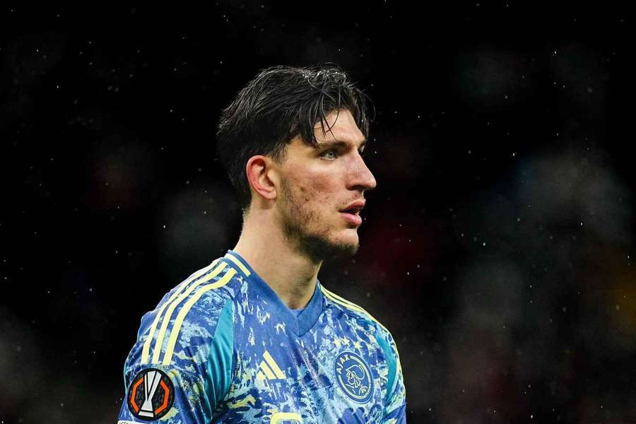 Ajax's Ahmetcan Kaplan pictured during the UEFA Europa League meeting with Eintracht Frankfurt