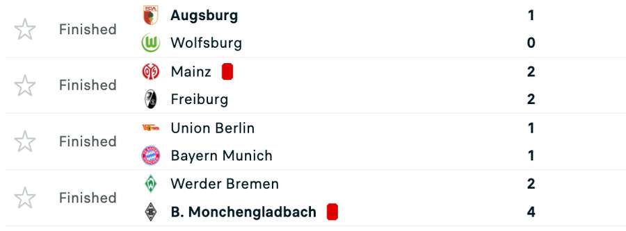 Rezultate Bundesliga