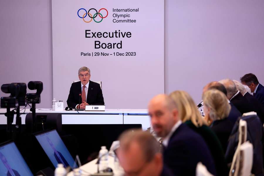 IOC-Präsident Thomas Bach bei der Sitzung am Mittwoch