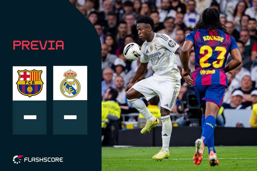 Vinícius ante Koundé, en el partido de ida