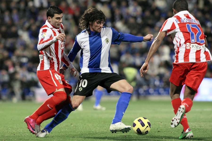 Tote, con el Hércules ante el Atlético de Madrid