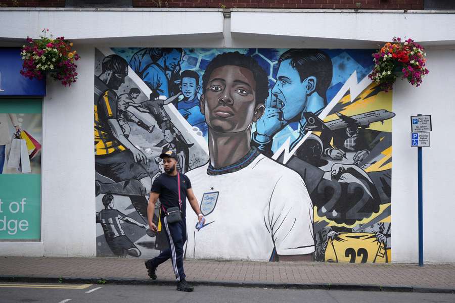 A mural depicting Jude Bellingham in Stourbridge A mural depicting Jude Bellingham in Stourbridge