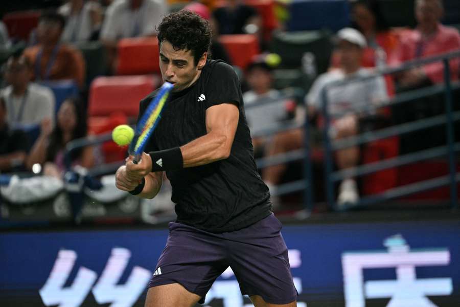 Jaume Munar, en el partido ante Novak Djokovic