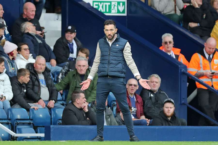 Carlos Corberán on the touchline