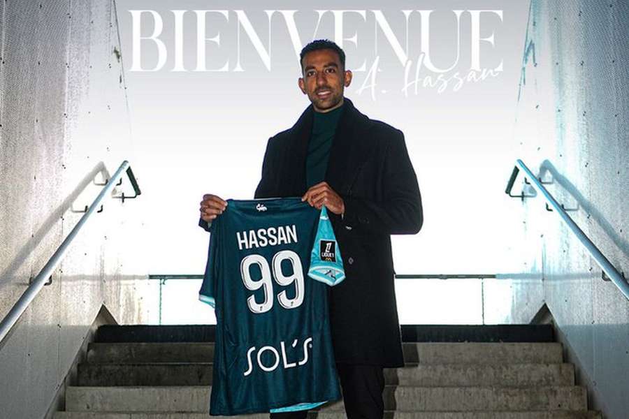 Hassan com a camisola do Le Havre