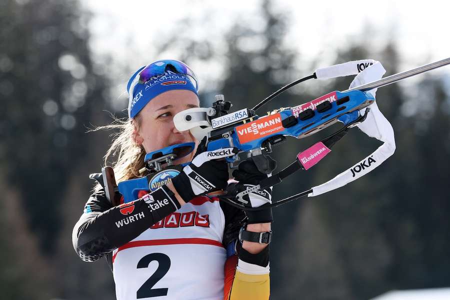 Franziska Preuß will beim Weltcup in Slowenien wieder Punkte für den Gesamtweltcup holen.
