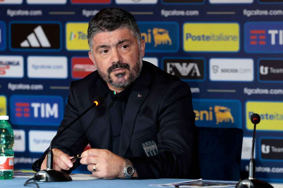 Gennaro Gattuso during his press conference as Italy coach
