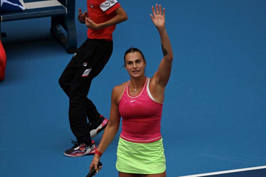 Sabalenka is als een vis in het water in Melbourne