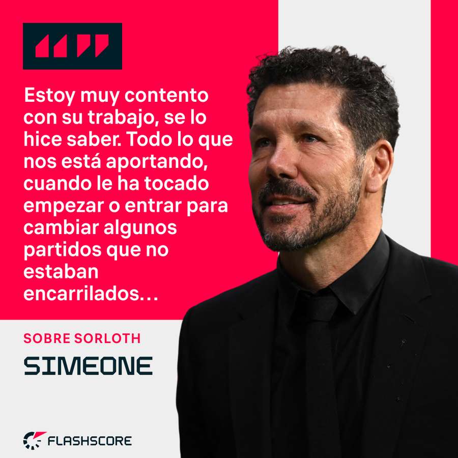 Las declaraciones de Simeone. Las declaraciones de Simeone.