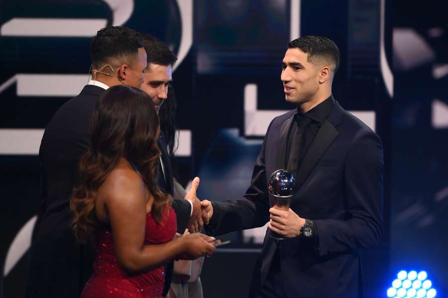 Hakimi na gala FIFA The Best, na segunda-feira