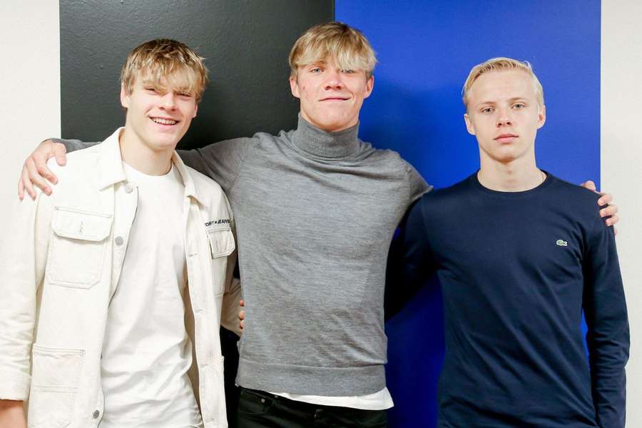Emil, Rasmus e Oscar, os três irmãos Hojlund