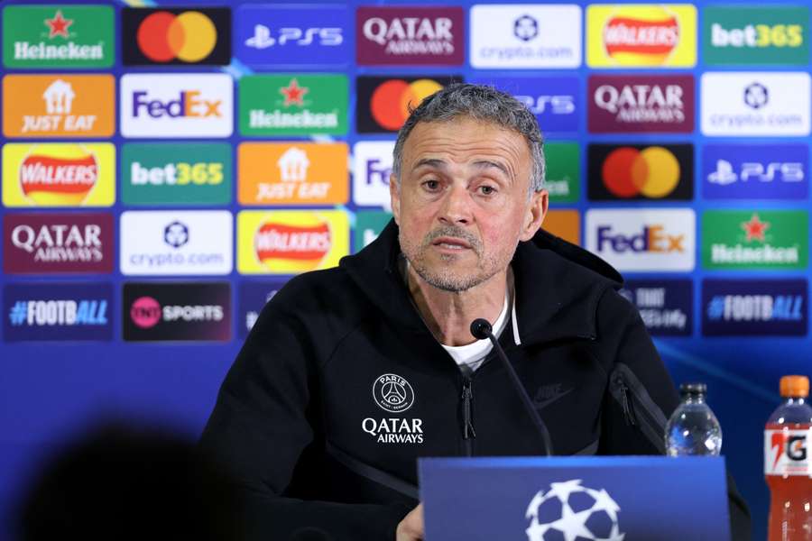 Luis Enrique face à la presse ce lundi.