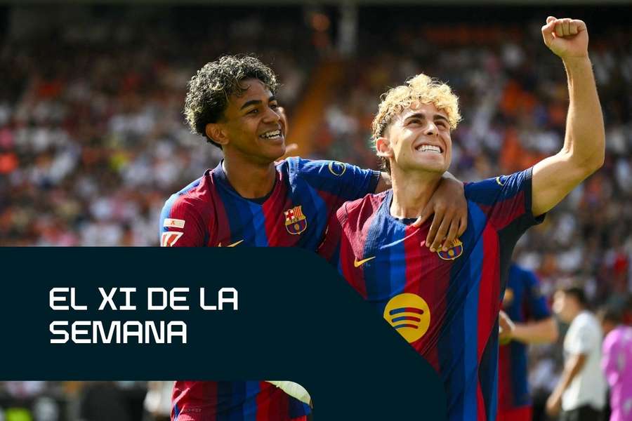 Lamine y Fermín brillaron para el Barcelona el domingo por la tarde