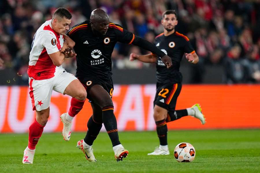 Romelu Lukaku struggled to make an impact in Prague despite a promising start to his Roma career