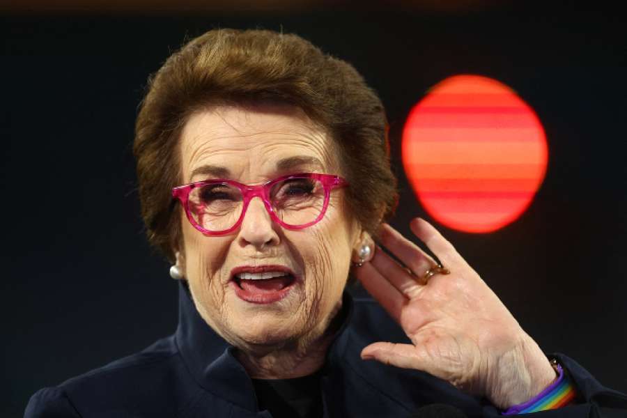 Former tennis player Billie Jean King pictured at the women's football World Cup