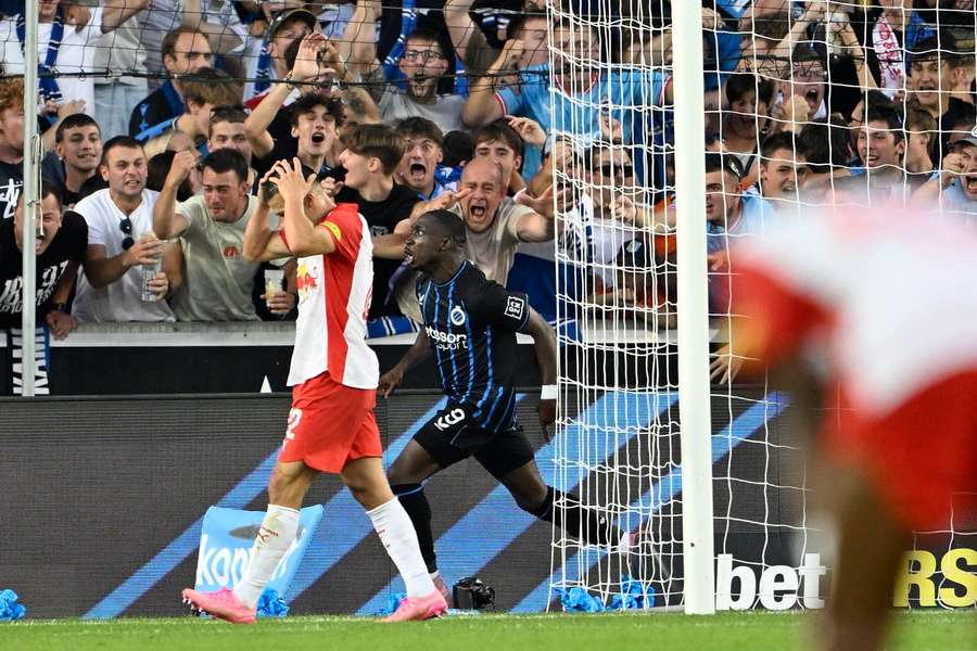 Carlos Forbs celebrates his goal