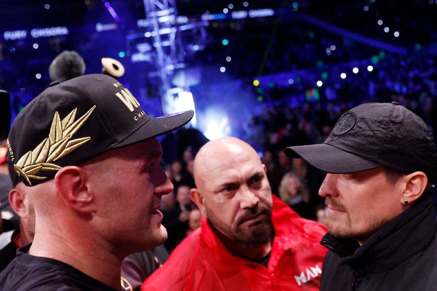 Fury and Usyk went face to face after the Chisora fight