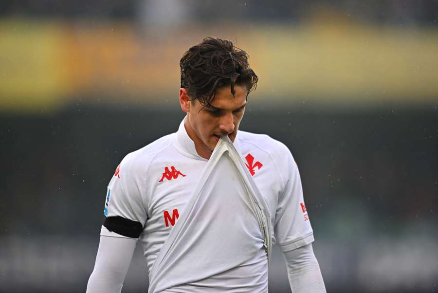 Nicolò Zaniolo deluso durante Verona-Fiorentina