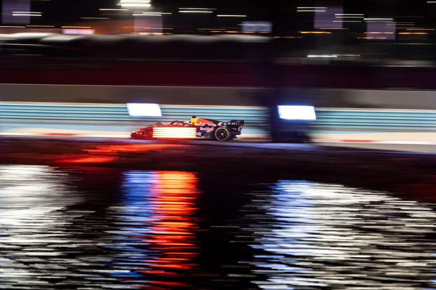 Verstappen in action in Bahrain
