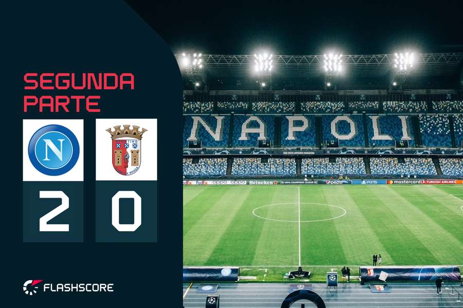 Ver: SC Braga x Napoli, Todos os golos em Direto